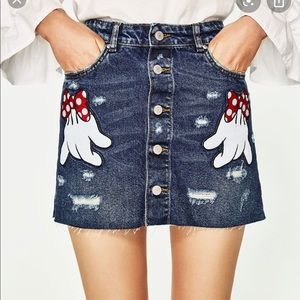 Zara Disney Mini Mouse Skirt NWT